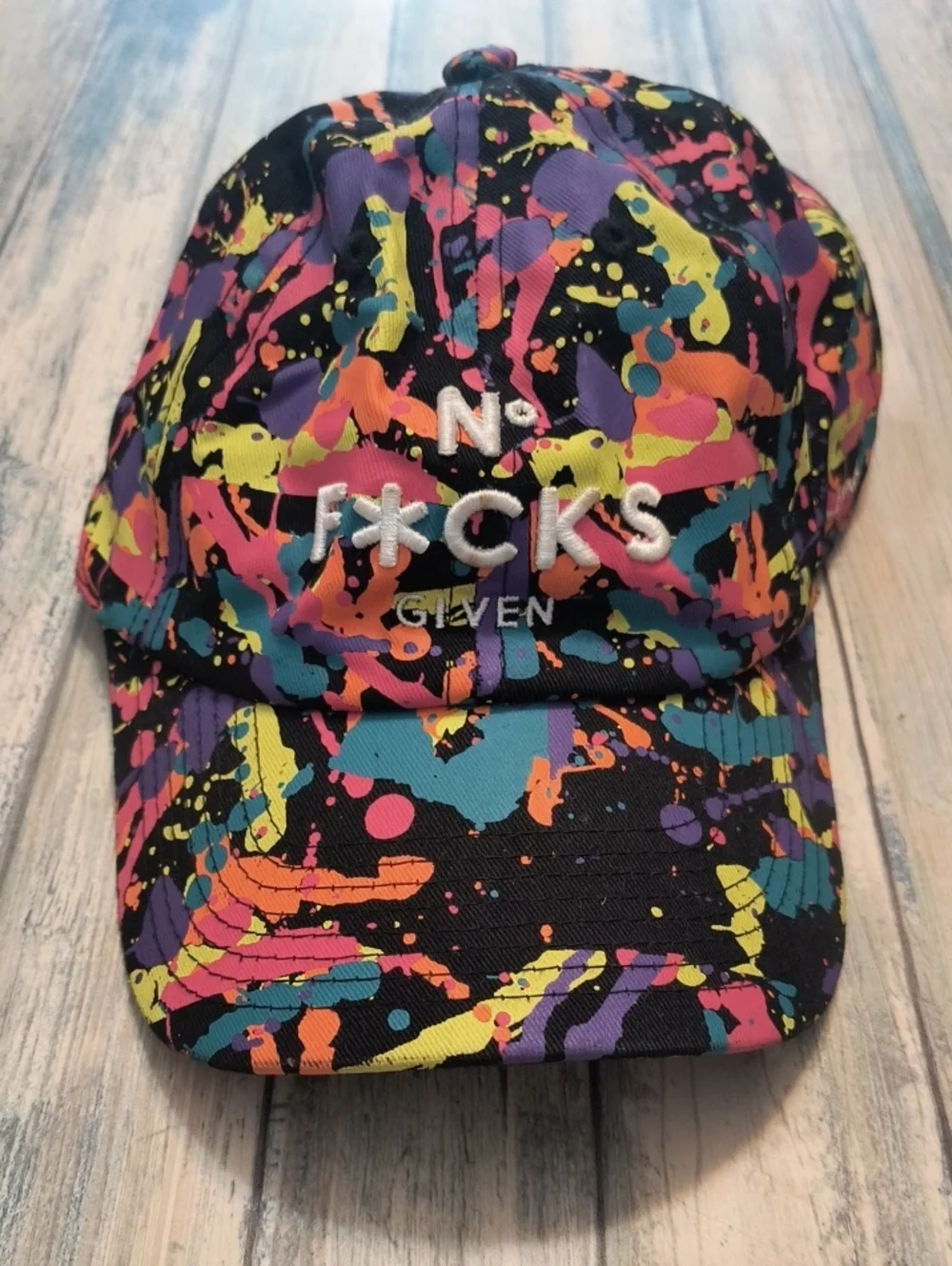 Field Grade Cap Adjustable Paint Splatter No F*CKS Given